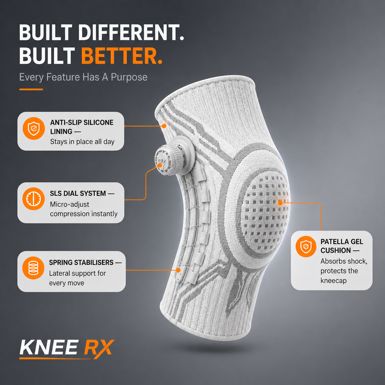 Knee RX ® - Compresion Dial Knee Brace